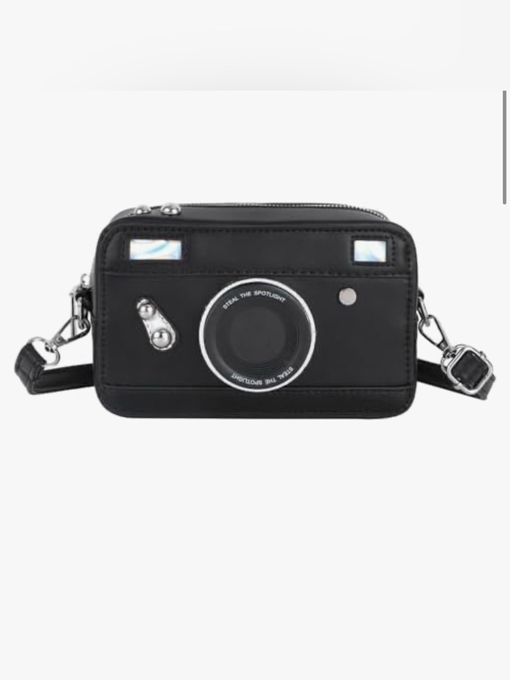 STEAL THE SPOTLIGHT NOVELTY CAMERA SHAPED CROSSBODY BAG